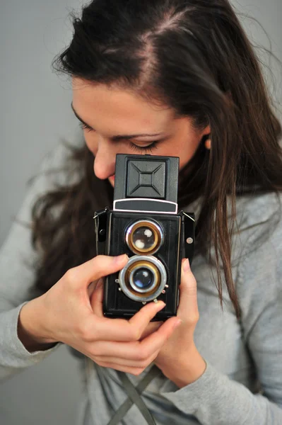 Female photographer — Stock Photo, Image