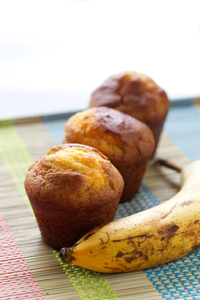 Bananen-Muffin — Stockfoto