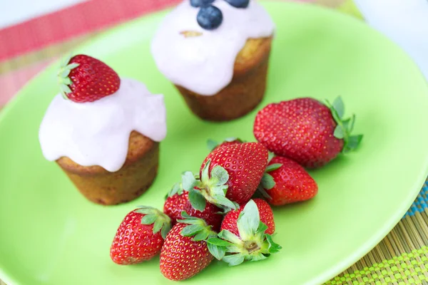 Aardbeien cupcake — Stockfoto