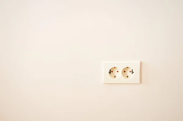 Electrical outlet on the wall — Stock Photo, Image