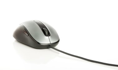 bilgisayar mouse gümüş gri izole