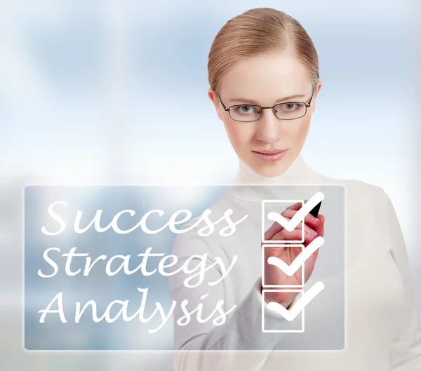 Concept of success and business woman — Stock Photo, Image