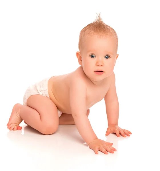 행복 한 아름 다운 아기 기저귀 절연 — 스톡 사진