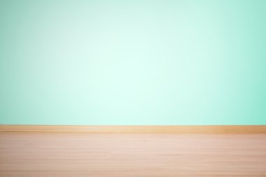 background, blank wall and floor in a blue green color clipart
