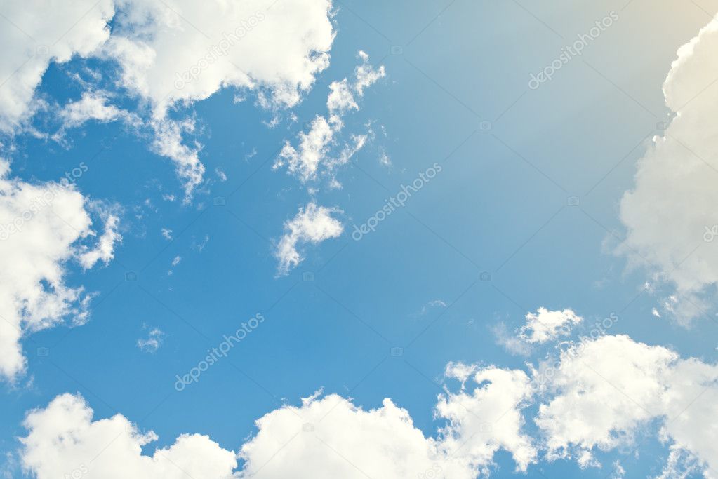 background. beautiful blue sky with clouds
