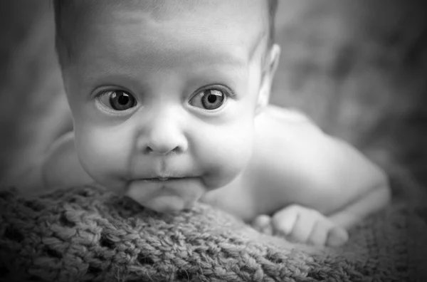 Face of newborn baby — Stock Photo, Image