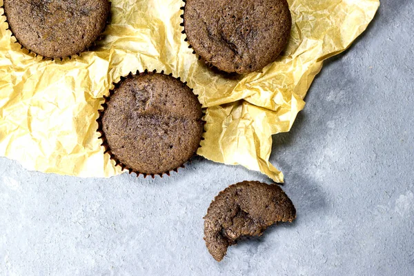 Domácí Čokoládový Muffin Papíře — Stock fotografie