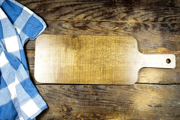 Handmade Wooden Cutting Board Wood Table — Stock Fotó