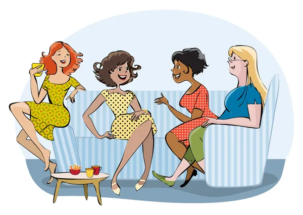 Group of a chatting women Royalty Free Stock Illustrations