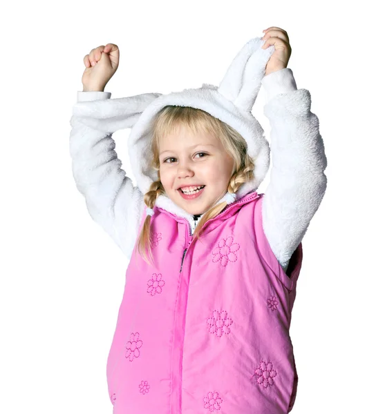 Little girl wearing winter clothes, Christmas — Stock Photo, Image