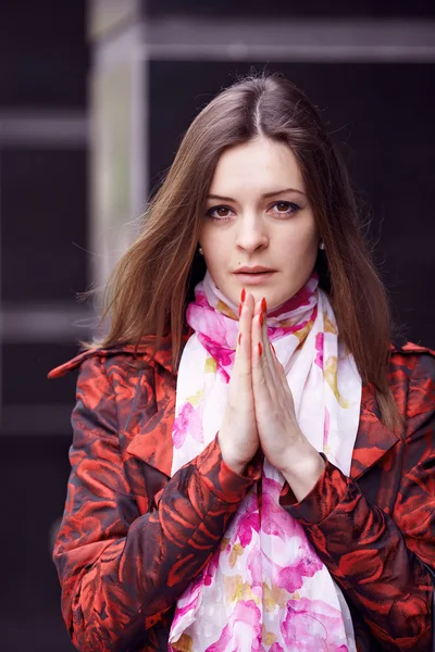 Praying girl — Stock Photo, Image