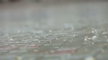 Şehirde yağmur yağıyor.