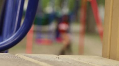 Odağı bir sonbahar Park kitap okuyarak bir kız yatan bir yaprak