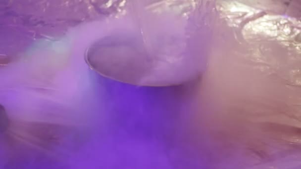 Steaming bowl chemical — Stock Video