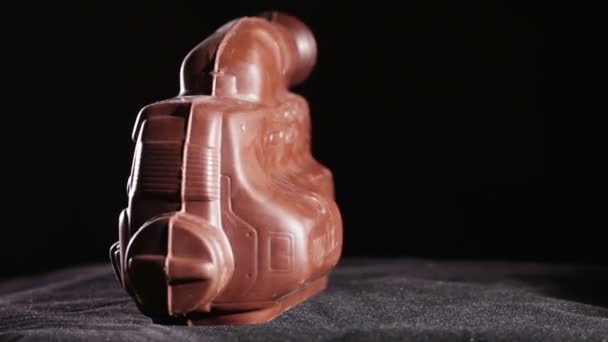 Figura chocolate — Vídeo de stock