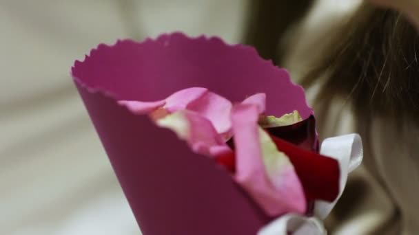 Petals wedding ceremony — Stock Video