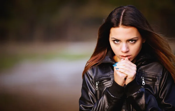 Frozen girl — Stock Photo, Image