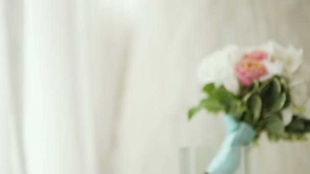 漂亮的结婚花束 — 图库视频影像