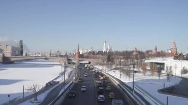 Kremlin 'in ve donmuş olanın manzarası