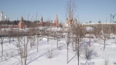 Kremlin 'in ve donmuş olanın manzarası