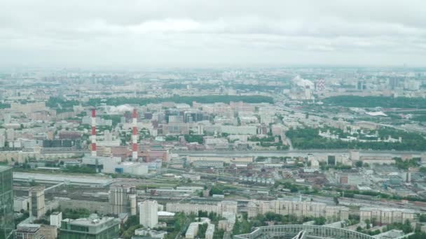 Панорама Москвы с башен города Москвы — стоковое видео