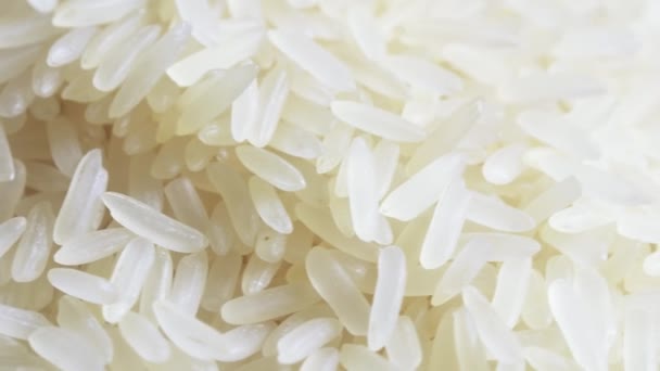 Arroz cocido largo en la mesa — Vídeos de Stock