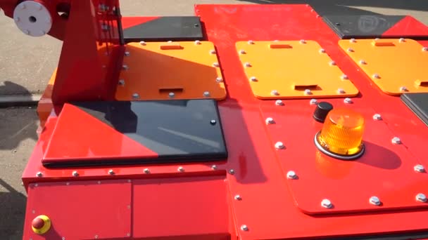 Electric Shunting Traction Machine Antey A1, ProDvozhenie demiryolu makine ve teçhizat sergisinde — Stok video
