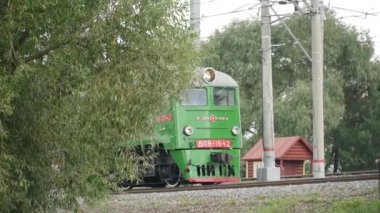 Uluslararası demiryolu ekipmanları ve teknoloji fuarı Fuarı 1520. Dinamik sergi. SSCB ve Rusya 'nın tarihi ve eski buhar lokomotifleri