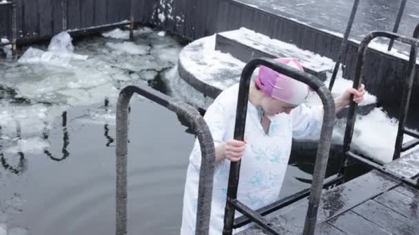 Epiphany in the city of Dnipro — Stock Video