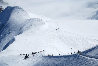 dağ-kayakçı, Alpler ile kar yamaç