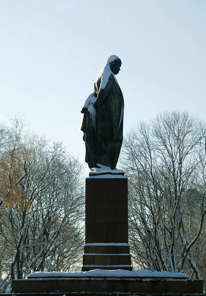 Памятник Тарасу Шевченко в парке возле Киевского государственного университета, Украина — стоковое фото