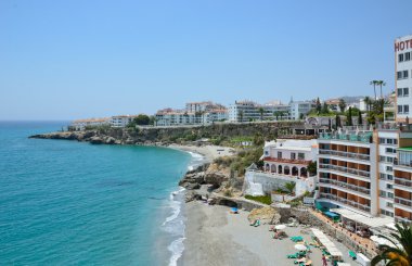 Nerja costa del sol ilkbaharında üzerinde
