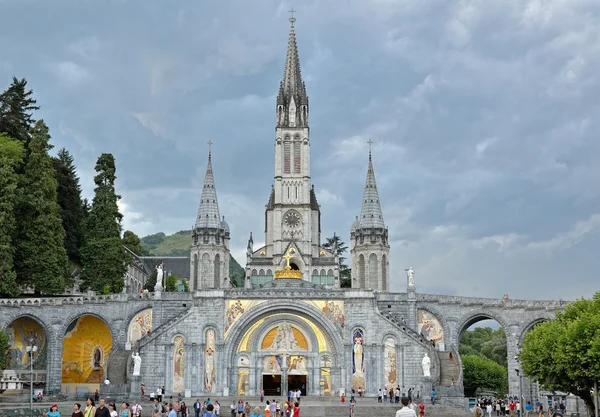 Basílica do Rosário em Lourdes — Fotografia de Stock