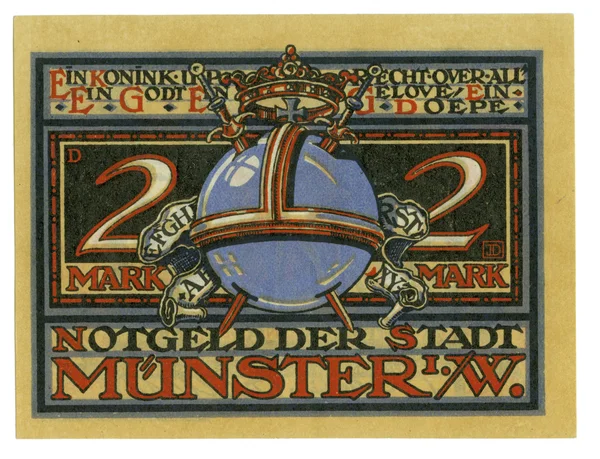 Старая банкнота города Ганновер — стоковое фото