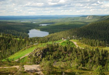 Summer Finnish landscape from Rukatunturi clipart
