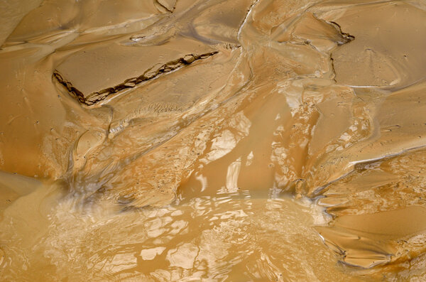 Sandy sediments after the mudslide