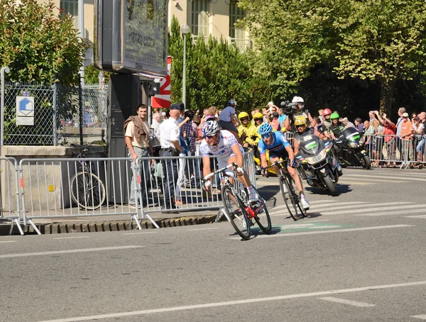 A konfidencia kerékpáros verseny "tour de france" Pau — Stock Fotó