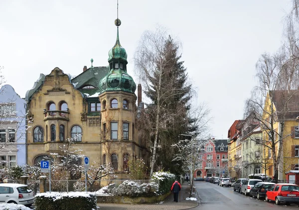 Rua de inverno da cidade alemã Konstanz — Fotografia de Stock