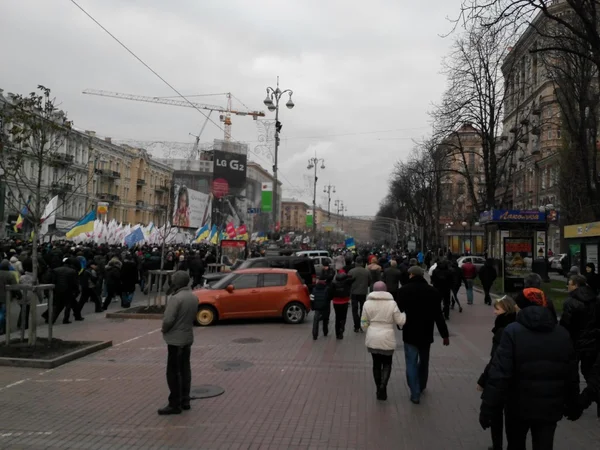 Kiev # Euromaidan manifestano le proteste dei portoghesi — Foto Stock