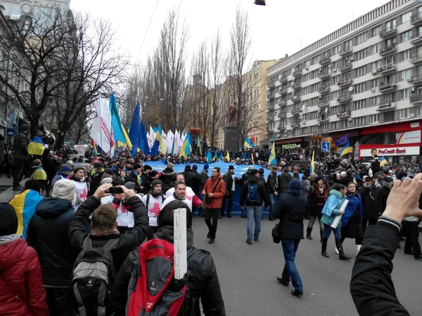 Kiev # Euromaidan manifestano le proteste dei portoghesi — Foto Stock