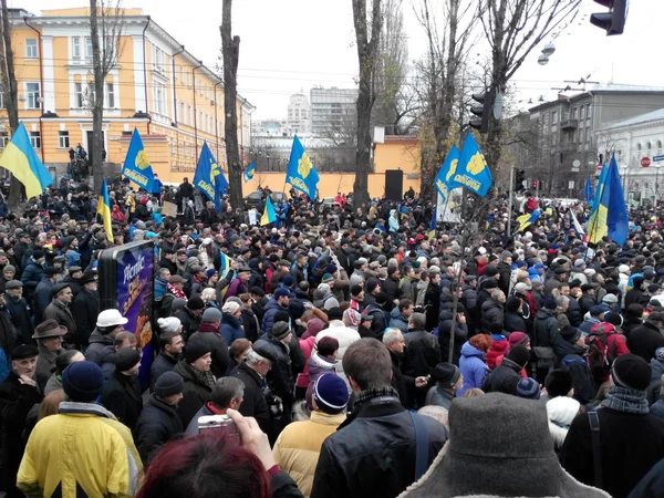 Demonstrasjonsprotester mot Kiev # Euromaidan mot den strakstiltak som kan pågå – stockfoto