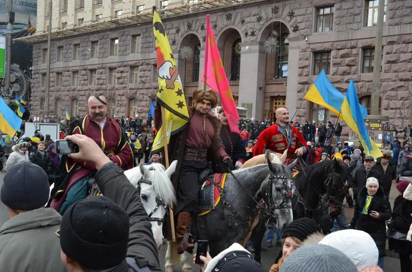 Assemblée populaire dans la capitale ukrainienne — Photo