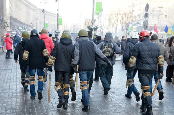 Прощание с погибшим защитником Евромайдана. Михаил Жизневский. Киев, Украина. Funeral ceremony in Kiev. 26.01.2014. — Stockfoto