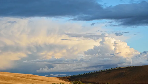 Rain clouds above the fertile hills — Stock Photo, Image