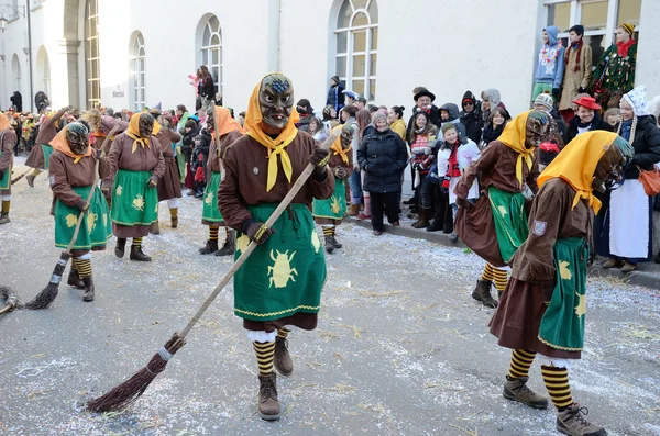 Maskers in the carnival Fastnacht — Stock Photo, Image