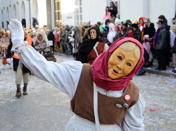 Greeting masker in the carnival Fastnacht — Stock Photo, Image