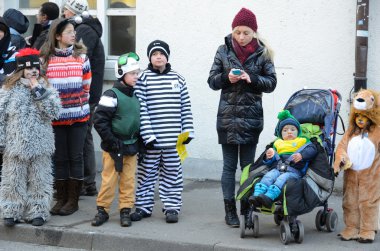 Alman karnaval fastnacht Gençlik katılımcılar