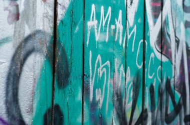 grafiti ahşap duvar Close-Up