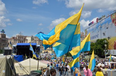 Maidan in the Ukrainian capital clipart