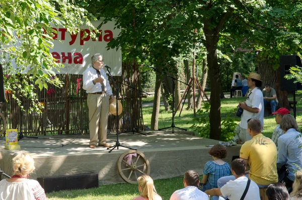 Literary stage of the folk festival — Stock Photo, Image